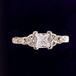 Princess Cubic Zirconia Eternity Ring Luxury Accessory