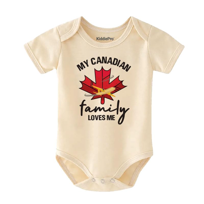 My Canadian Family Loves Me Baby Bodysuit Cute Long Distance Gift Unisex Infant 