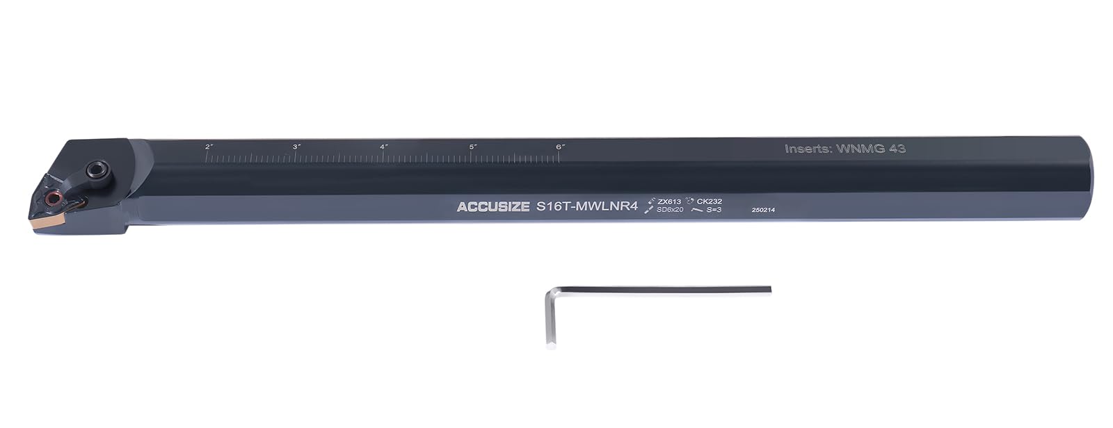 Accusize 1" x 12" OAL RH S-MWLN Heavy-Duty Boring Bar, 0028-1970 | Right Hand, 1