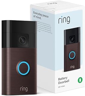 Like-New Ring Battery Doorbell, Home or business security with Head-to-Toe video, Live View with Two-Way Talk, and Motion Detection & Alerts, Venetian Bronze