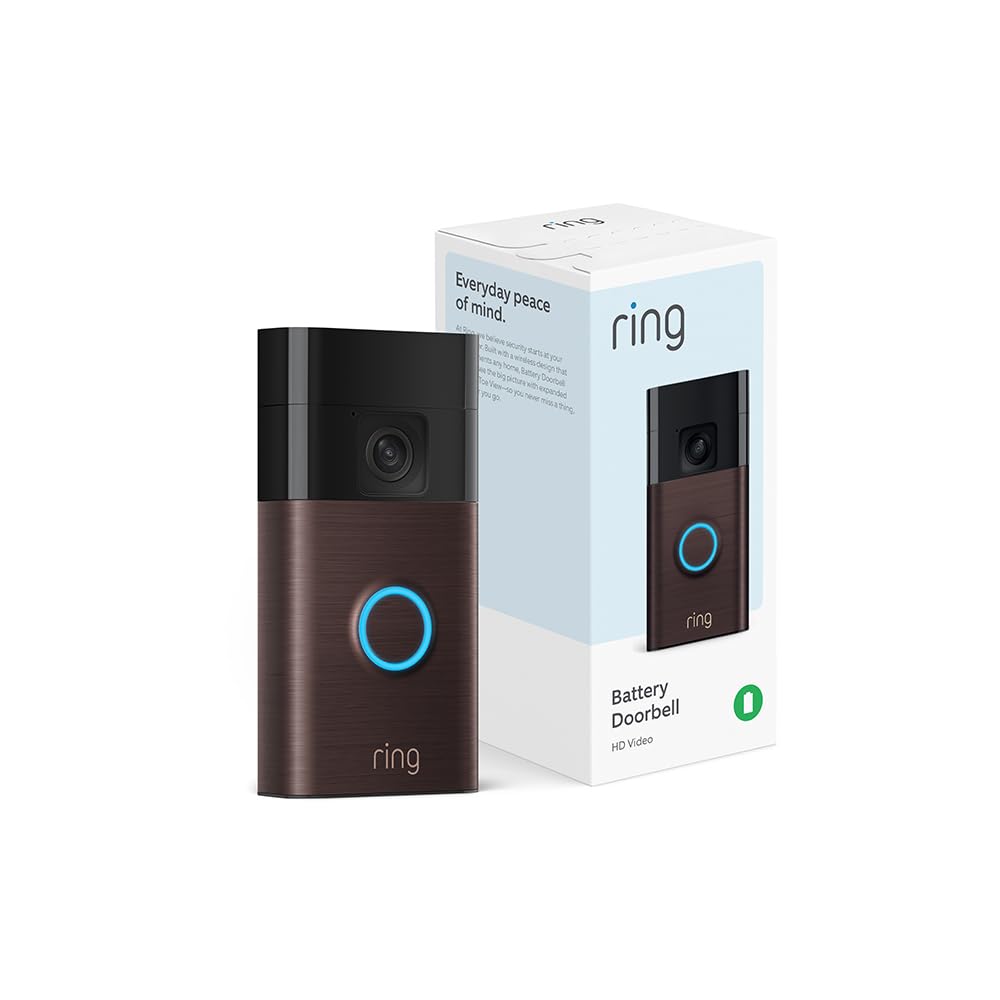 Like-New Ring Battery Doorbell, Home or business security with Head-to-Toe video