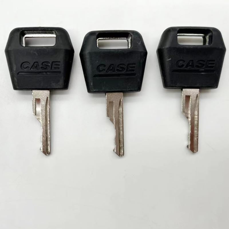 3PCS Ignition Keys Replacement Key Fits for Case IH Tractor Dozer Backhoe D250 F