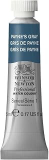Winsor & Newton Professional Watercolor, 5ml Tube, Payne's Gray | Unrivalled Transparency, Single Pigment Vibrant Colors, Archival Permanence, Heritage Watercolors, Finest Pigments