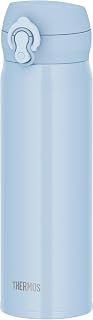 Thermos JNL-S500 ICB Vacuum Insulated Portable Mug, 500 ml (16.9 fl oz), Ice Blue, Easy to Clean with Removable Drinking Mouth, Lightweight, One-Touch Open, Stainless Steel Bottle, Keeps Hot and Cold