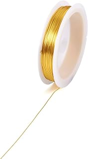 25 Yards Gold Copper Wire for Jewelry Making Round Soft Wire for Jewelry Making Materials for DIY Crafts 24 Gauge 0.5mm
