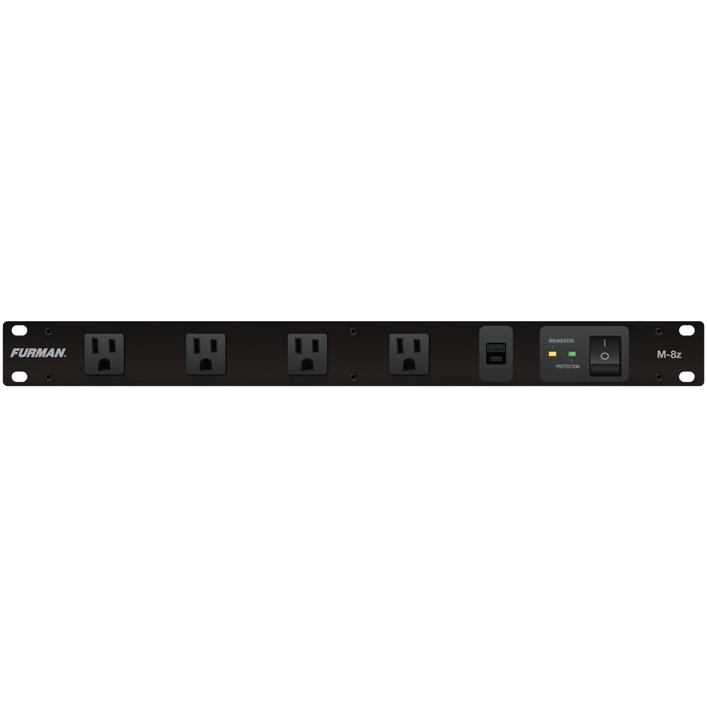 Furman M-8z Merit Z Series Power Conditioner, 12 Outlets, EVS, USB-C | Delivers 