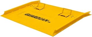 Dock Board, 60" x 72", Steel, 16,000 lb, for Forklift, up to 7" H, Guardian | Loading bay, diamond plate traction, 7" differential, pallet jacks, trucks, loading dock plate, shipping bay equipment