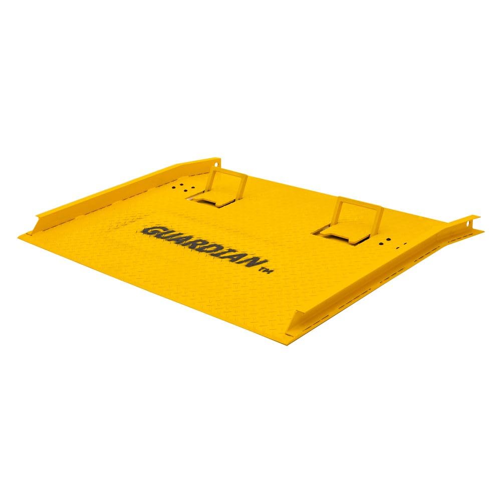 Dock Board, 60" x 72", Steel, 16,000 lb, for Forklift, up to 7" H, Guardian | Lo