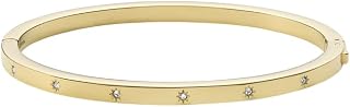 Fossil Bracciale da donna in acciaio inossidabile con chiusura a pulsante