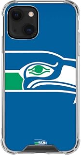 Skinit Clear Phone Case Compatible with iPhone 13 - Officially Licensed NFL Seattle Seahawks Retro Logo Design