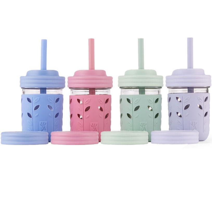 Elk and Friends Kids + Toddler Glass Cups | The Original 8oz Glass Mason Jar wit