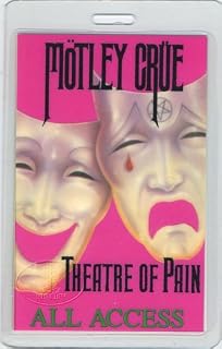 Motley Crue 1985 Theatre Pain Laminated Backstage Pass