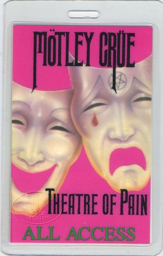 Motley Crue 1985 Theatre Pain Laminated Backstage Pass