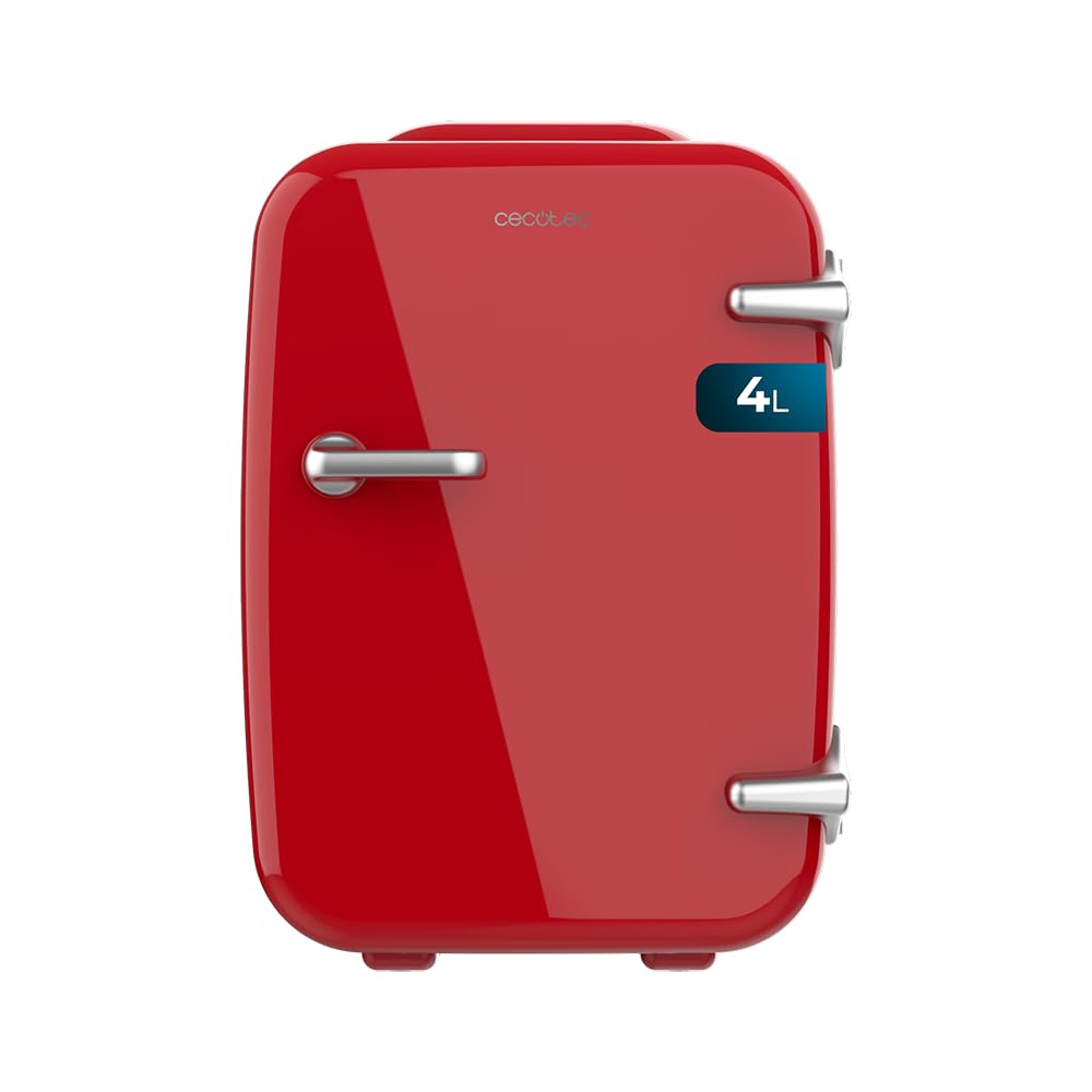 Cecotec Mini Nevera Bolero MiniCooling 4L Habana Red, Funcionamiento 12V-220V, C