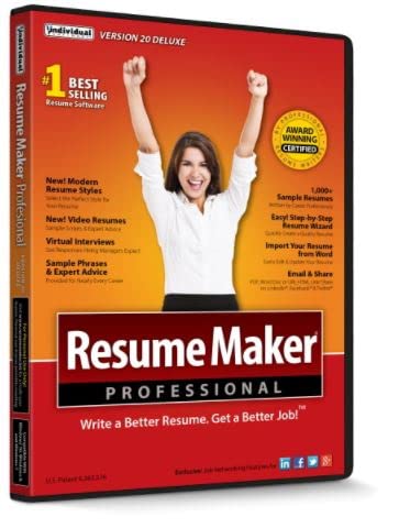 ResumeMaker Professional Deluxe 20 - Software to Create Professional Resumes Inc