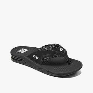 Reef Fanning Women's Synthetic Toe Sandals, Black/White