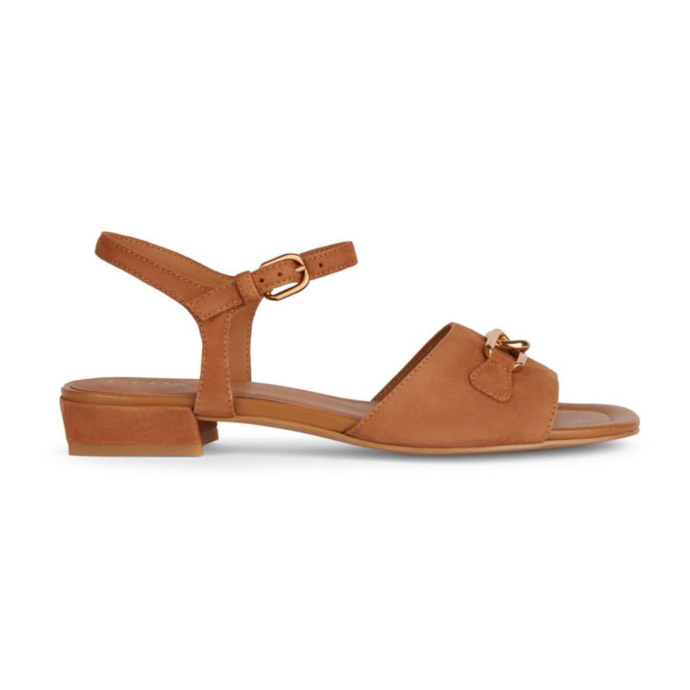 Geox Women's D New ERAKLIA 15 Flat Sandal, Cognac, 41 EU, Cognac, 7.5 UK