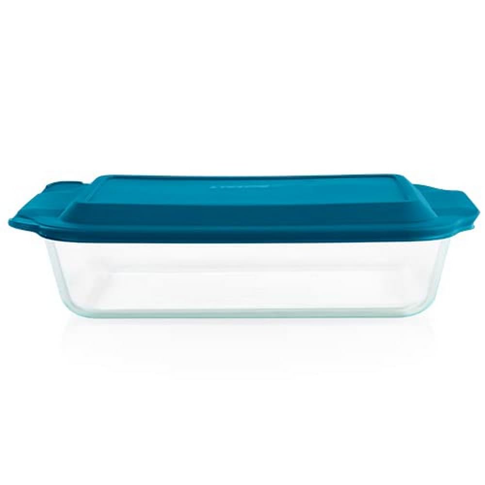 Pyrex Deep (9x13") Glass Baking Dish with Lid, Deep Casserole Dish | Preheated o