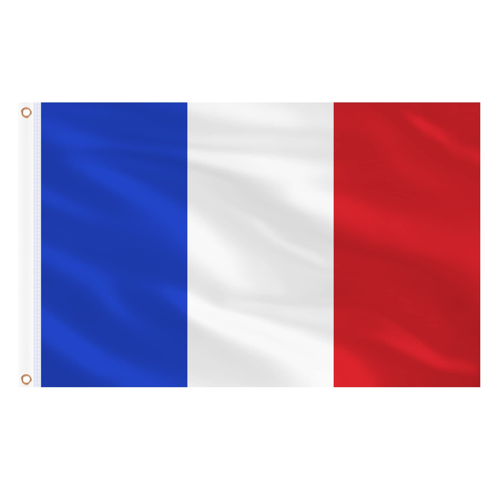 AhfuLife France Flag 90 cm x 150 cm, 1 Piece French Flag with Brass Holes on Bot