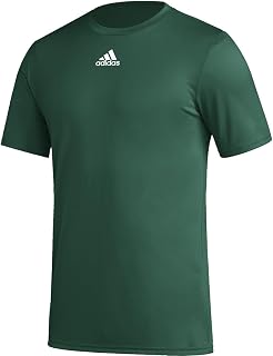 adidas Mens SS Pregame Bos Tee Dark Green/White MD