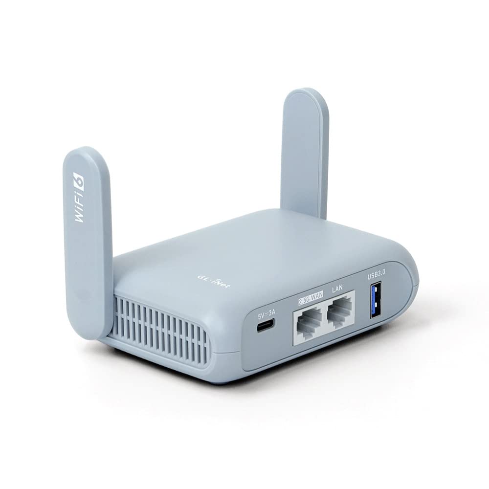 GL.iNet GL-MT3000 Beryl AX Wi-Fi 6 Travel Router, 2.5G WAN, VPN, OpenWrt | Wi-Fi
