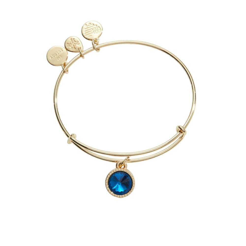Alex and Ani Birthstones Expandable Bangle for Women, Birthday Crystal Charms, S