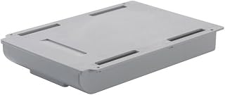 Hidden Storage Box Self-Adhesive Desk Drawer Container Table Holder Sundries Cosmetic Organizer Grey Large