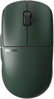Pulsar Gaming Gears X2V2 Wireless Gaming Mouse - Ultra Lightweight 53g, Symmetrical, 4K Dongle Included, 2.4GHz, 1KHz Polling Rate, PAW3395 26K DPI Sensor, Up to 100 Hours of Battery Life - Green