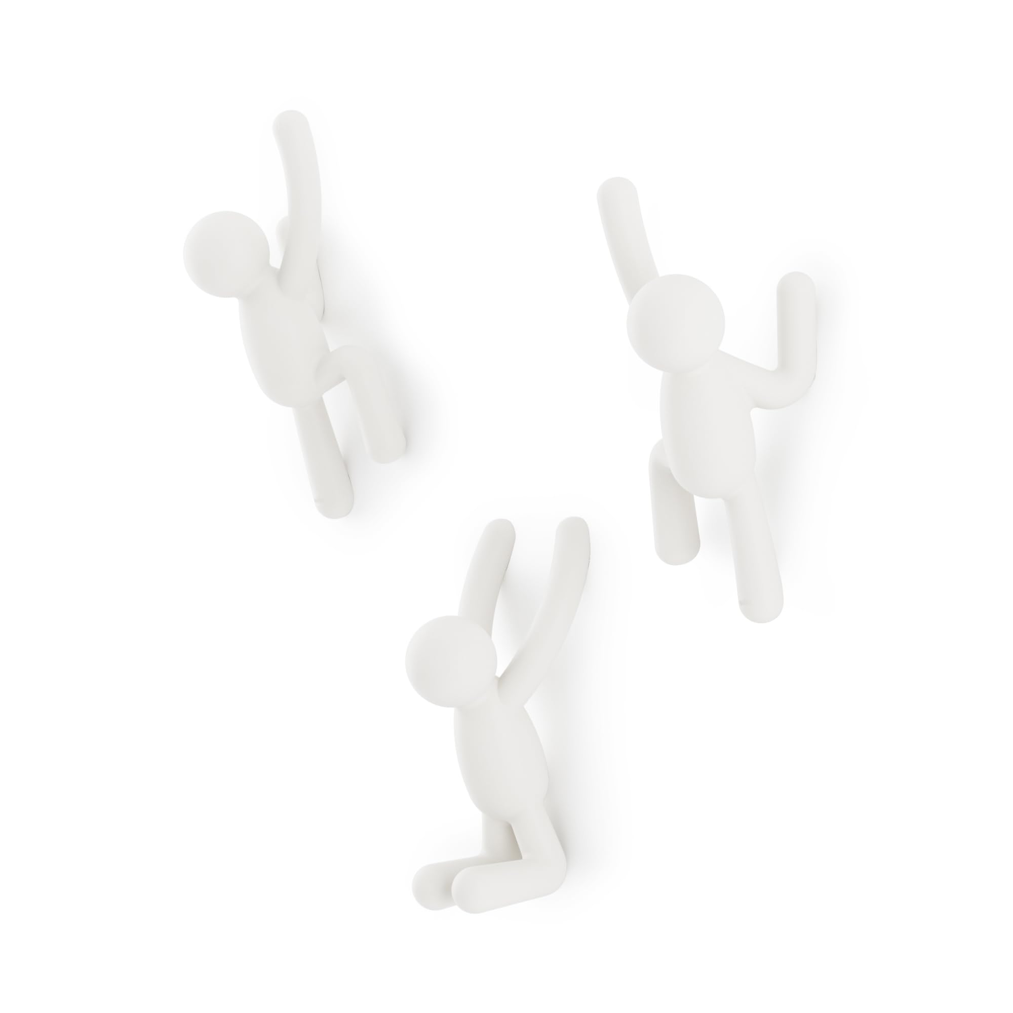 Umbra Buddy Wall Coat Hanger, Set of 3, White