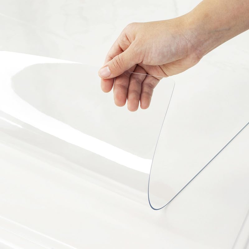 Warmstar Clear Table Cover Protector 36 x 60 Inch,1.5mm Thick Table Cover | Plas