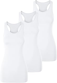 TAIPOVE Women's Racerback Tank Top Long Camisole Sleeveless Yoga Shirts Workout Tops Pack of 3