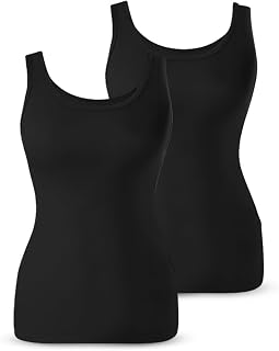 Rupa Jon Women's Camisole Tank Top, Soft Cotton Blend Cami