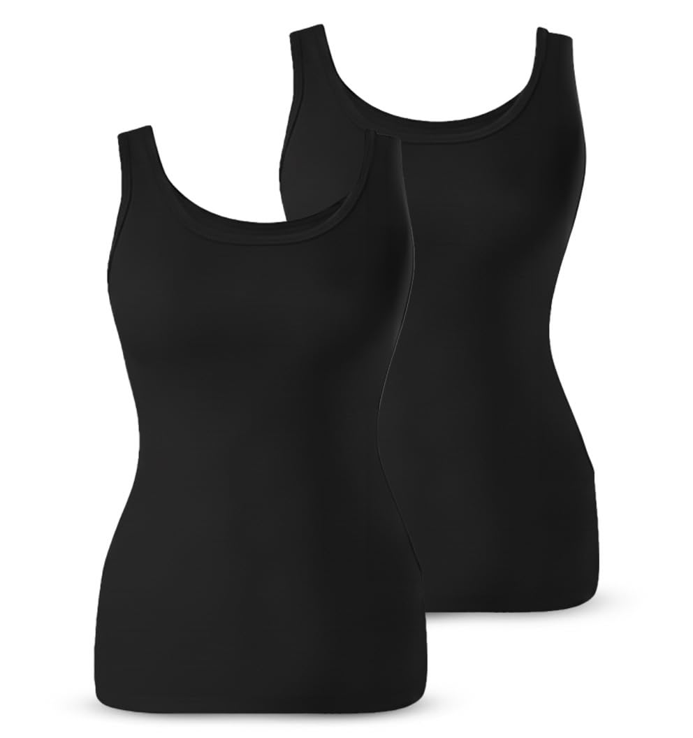 Rupa Jon Women's Camisole Tank Top, Soft Cotton Blend Cami