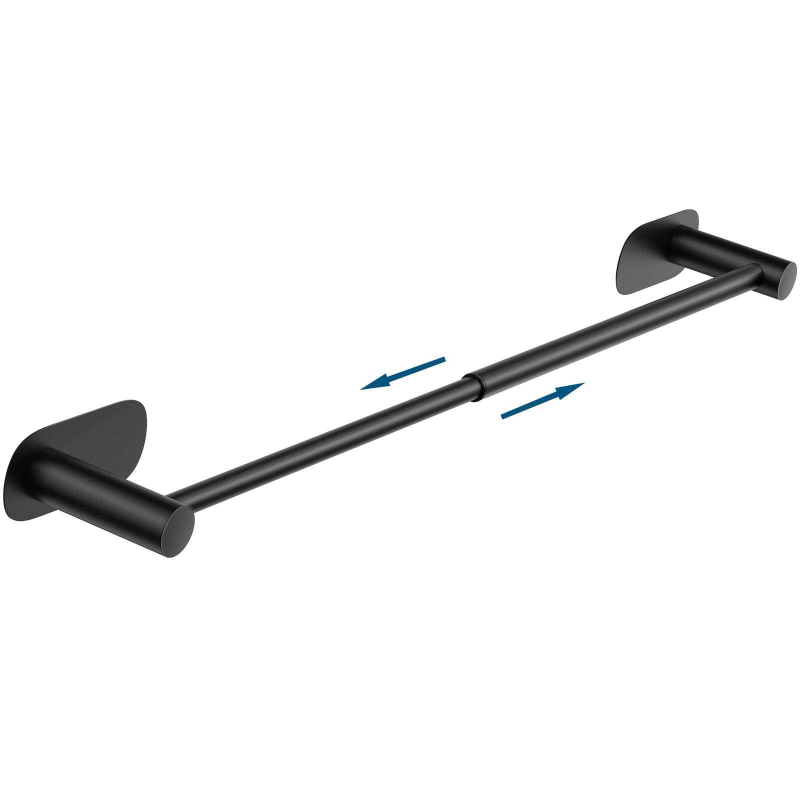 Ceecysaa Matte Black Adjustable Bathroom Towel Holder,14.5" to 22.5" | Self Adhe