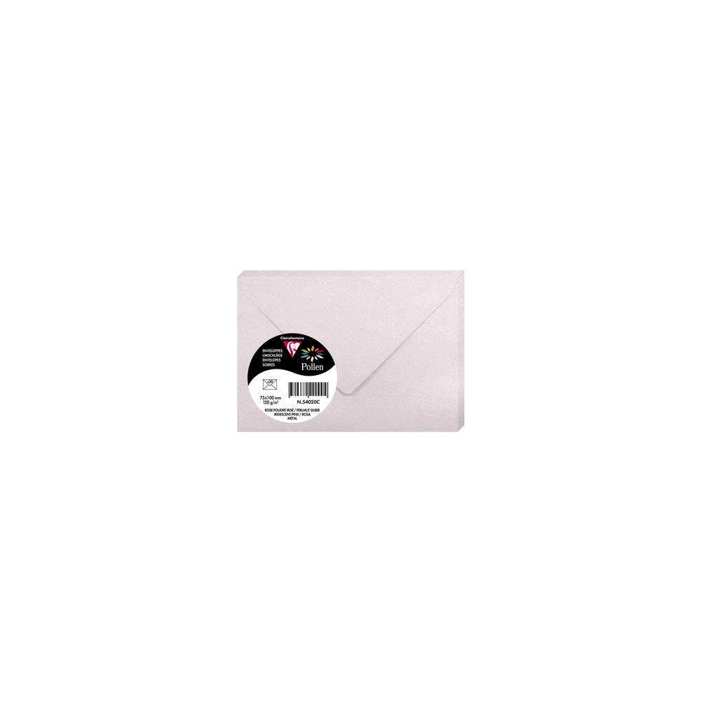 Clairefontaine pollen Envelopes 7.5 x 10 cm 120 g Pack of 20 Cassis