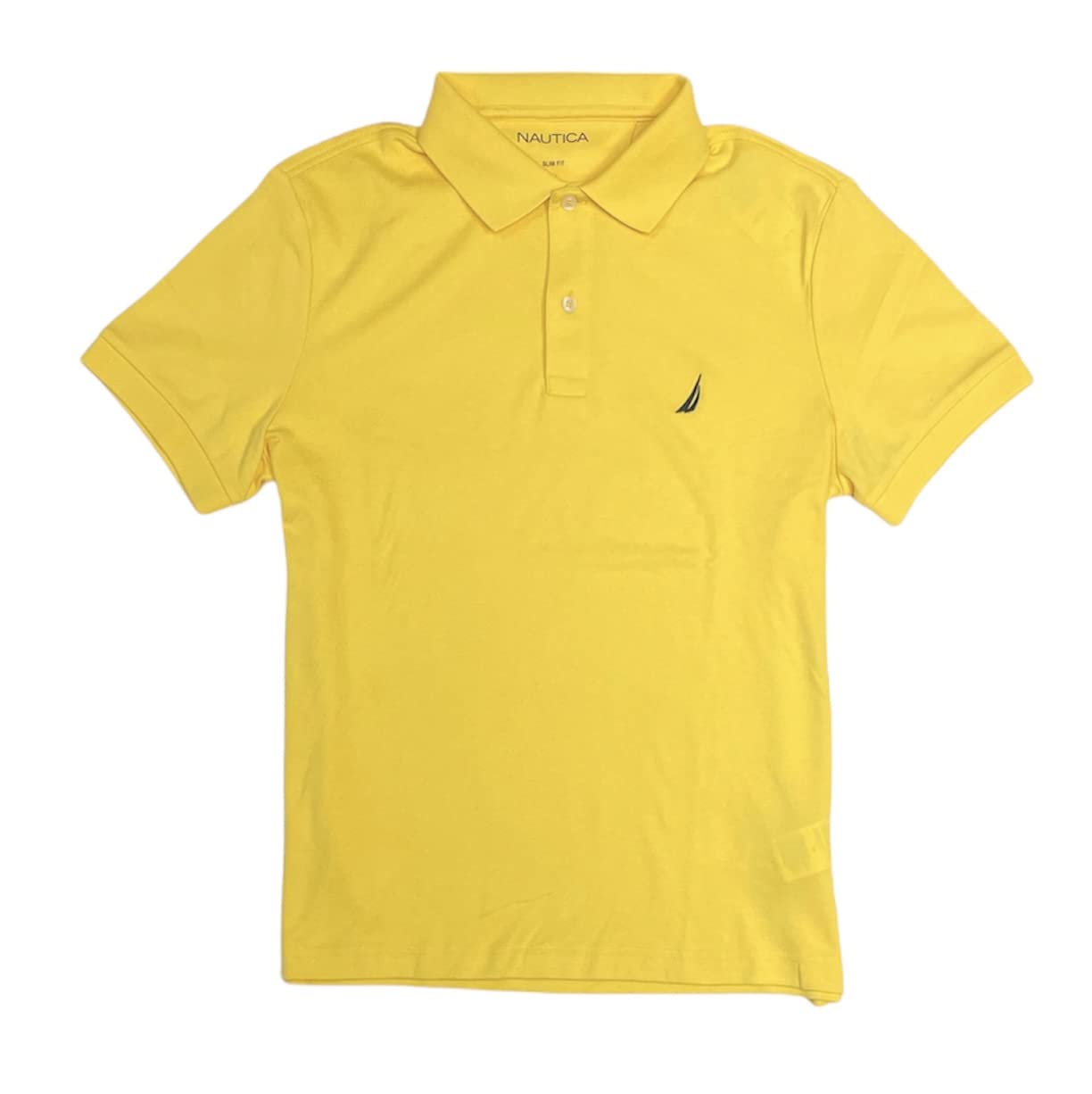 Nautica Mens Slim Fit Short Sleeve Solid Soft Cotton Polo Shirt