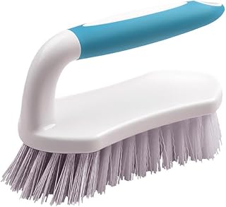 Heavy Duty Scrub Brush with Comfort Grip Handle – Stiff Bristles for Deep Cleaning – Bathroom, Tile, Grout, Sinks, Floors – Durable Cleaning Brush for Tough Stains & Soap Scum
