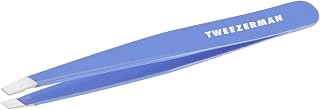 Tweezerman Slant Tweezer, Professional Stainless Steel Precision Tweezers for Facial Hair and Eyebrows, Amazon Exclusive (Pack of 1)