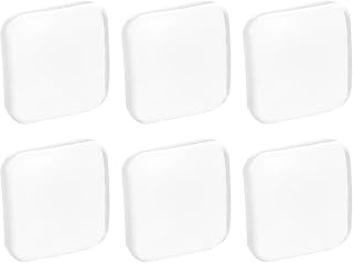 6pcs Door Stopper Wall Protector Soft Silicone Door Handle Buffer Square Self Adhesive Door Knob Guard for Home Office Clear