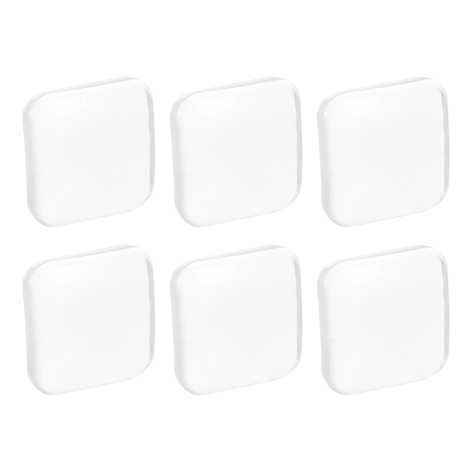 6pcs Door Stopper Wall Protector Soft Silicone Door Handle Buffer Square Self Ad