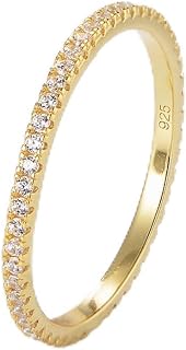 1 Pcs Fashion Stackable Simple Cubic Zirconia Ring Suitable for Women Daily Wear, Great Gift for Women Birthday Fine Jewelry