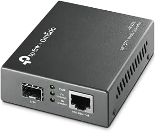 Omada 10G SFP+ to RJ45 Media Converter(MC420L) | 1G/2.5G/5G/10Gbps RJ45 Port, Hot-Swappable SFP+ Slot, IEEE 802.3an/ae/aq, LED Indicators, Plug & Play Fiber Optics Extension