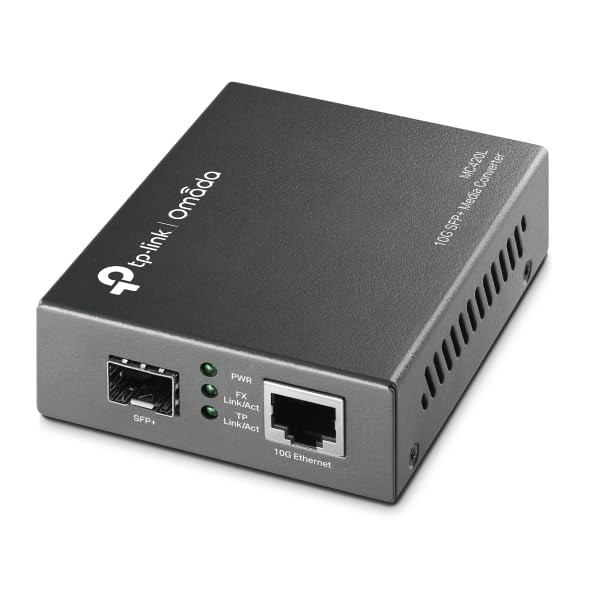 Omada 10G SFP+ to RJ45 Media Converter(MC420L) | 1G/2.5G/5G/10Gbps RJ45 Port, Ho