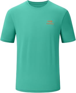 BASSDASH Men’s UPF 50+ Short Sleeve Fishing Shirts Performance Cooling UV Sun Protection Hiking T-Shirts