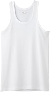 GUNZE Tank Top Running Type Running Shirt, Comfortable Workshop All-Season Annual Running Type Running Shirt, 100% Cotton, Made in Japan, Underwear, Base Layer, Antibacterial, Deodorant, KQ5020 Men's