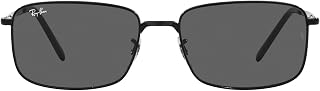 Ray-Ban Unisex Sunglasses RB 3717 Black/Grey 57/18/145, Black/Grey, 57/18/145