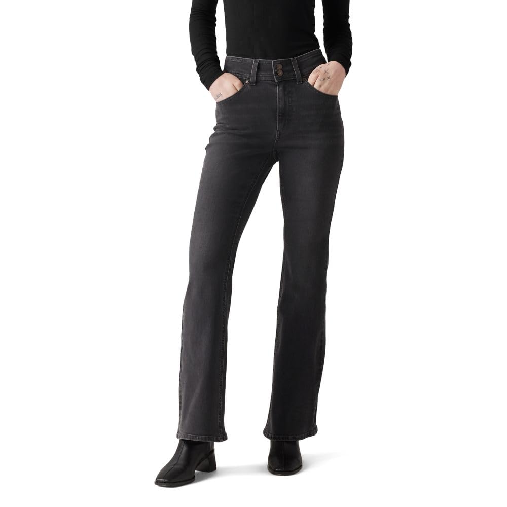 Levi Strauss Signature Gold Womens 726 Retro High Rise Flare Jeans