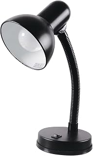 HOMELIFE 35w 'Classic' Flexi Desk Lamp with Versatile Flexible Neck - Integral On/Off Switch - Approx. 34cm Height - L958BK - Onyx Black
