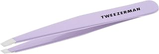 Tweezerman Slant Tweezer, Professional Stainless Steel Precision Tweezers for Facial Hair and Eyebrows, Amazon Exclusive (Pack of 1)
