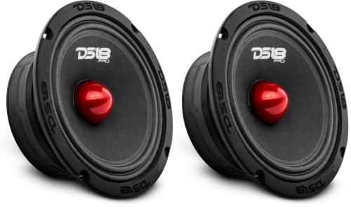 DS18 PRO-GM6.4B Loudspeaker - 6.5", Midrange, Red Aluminum Bullet, 480W Max, 140